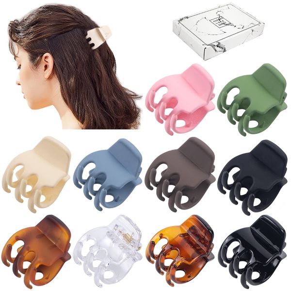 

hair clips barrettes medium 1.3 inch claw size no-slip small for thin women girls strong hold cute accessoriesmti-colors ameks, Golden;silver