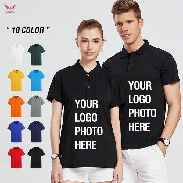 Camisa pólo personalizada bordado bordado masculino respirável camisa pólo mulher camiseta companhia de camisetas atacado