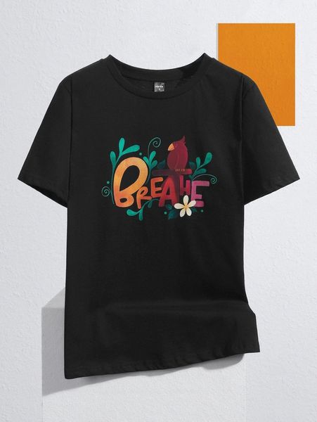 

x sonia greer art letter & cartoon graphic tee 04rn#, White