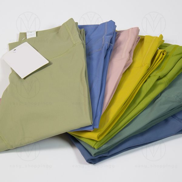 

aligns womens yoga outfit solid color leggings pant high waist designers clothes legging yogas pants sports elastic fitness wear22213223, Gray