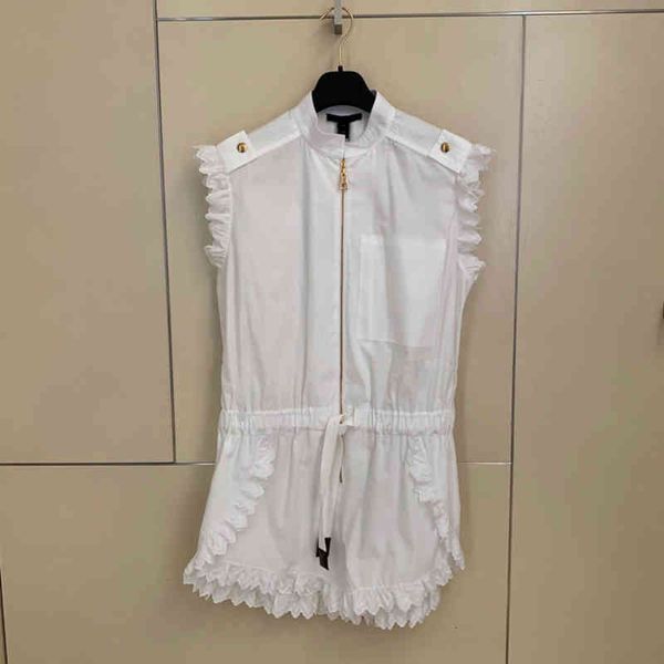 

women's jumpsuits rompers lace sweet shorts women's french summer sleeveless zipper waist closed white fashion, Black;white