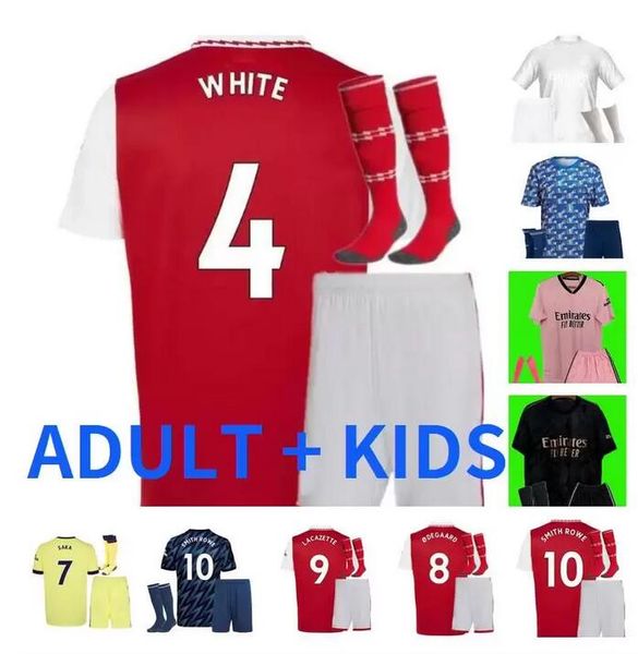 

kids kit 22 23 arsen soccer jerseys 2022 2023 gunners black odegaard thomas pepe saka tierney henry willian smith rowe martinelli pink footb