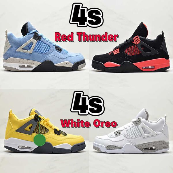 

sneaker 4 4s mens basketball shoes red thunder university blue white oreo tour yellow shimmer black cat cactus jack what the women sports