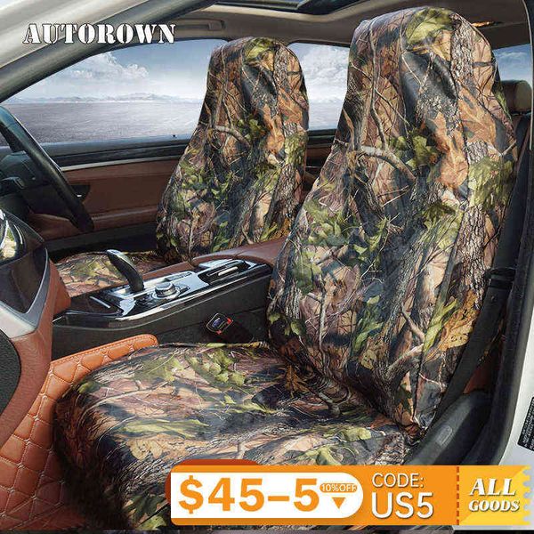 Autorown Hunting Camouflage Carreço do assento de carro para Jeep Honda Nissan Kia Volvo Tampa de assento automático para acessórios para interiores de pesca H220428