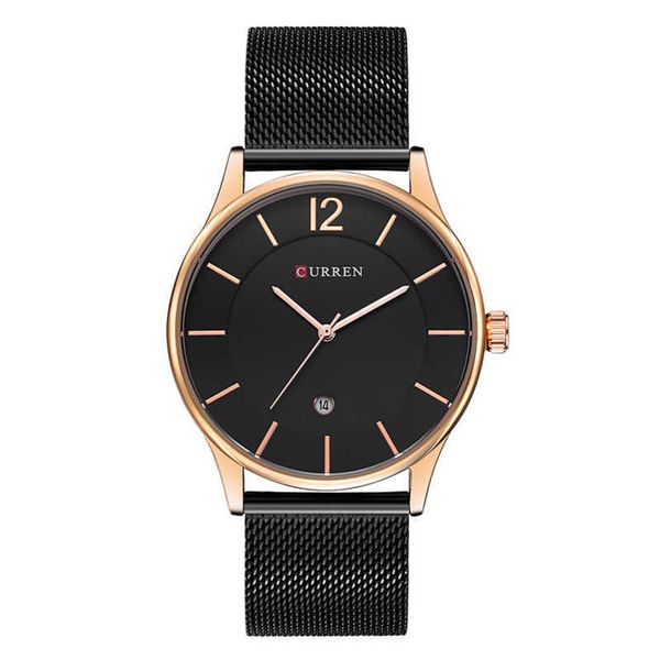 

quartz ultra-thin mens watch explosive mesh strap watches, Slivery;brown