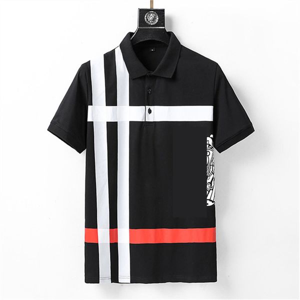 

2022ss designer polo shirts men luxury polos casual mens t shirt letter print embroidery fashion high street man tee zo51, White;black