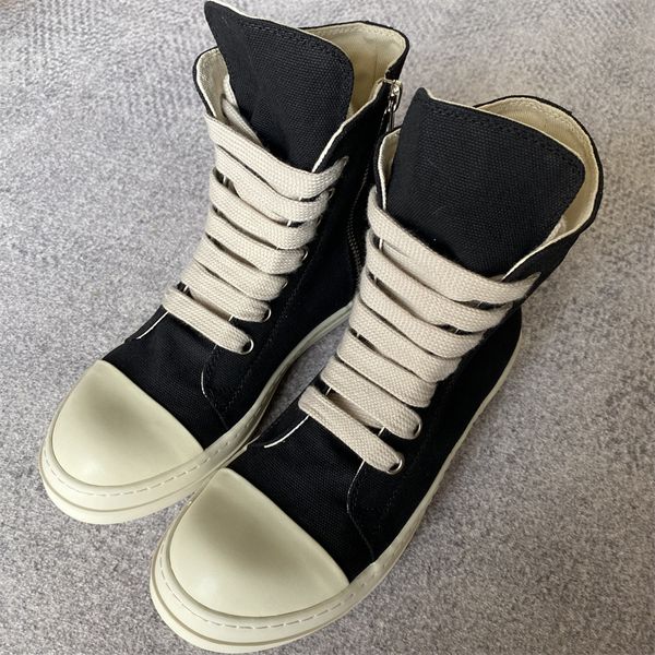 

high-jumbo mage lace canvas boots real picture handmade trainer sneakers botas, Black