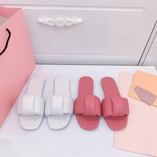 

2021 fashion sandals designer slipper shoes luxury slide summer wide flat slippery sandal slipper flip flop flower size 36-45, Black