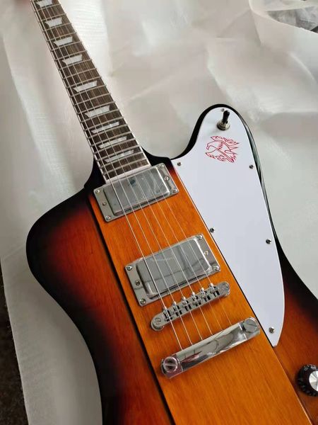 Guitarra elétrica personalizada, instrumento musical de alta qualidade, cor amarela, 2022, logotipo, cor, madeira, forma de perso