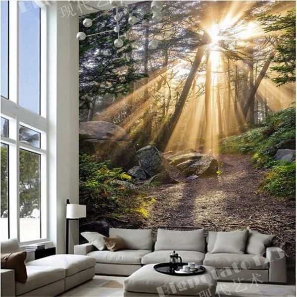 Настройка лесных весов камень обои для стен 3 D фото гостиная 3D настольные росписи телевизор фона стены
