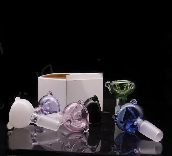 Wasserpfeifen Bunte Glasschüsseln 14mm 18mm Männlich Weiblich Rauchen Schüsseln Stück Für Wasserpfeifen Dab Rigs Bongs Rauchzubehör