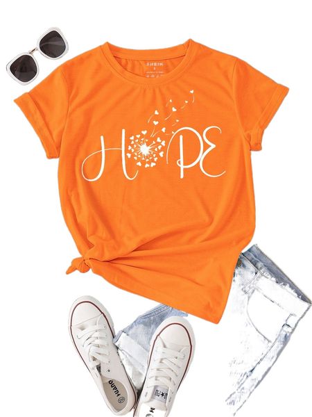 

dandelion & letter graphic tee i1yo#, White