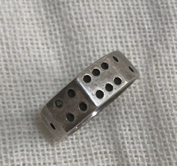 Nicho de design de dados anel de anel de octógono mal e mulheres Hip-hop Barra de rua Fashion All-Match Jewelry Accessories Gift