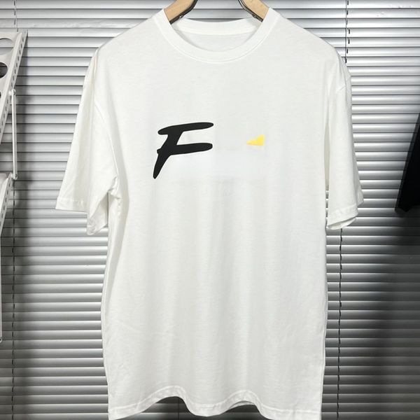 

designer t shirt tide brand men's t-shirt classic little monster eye letter f printed round neck short sleeve casual men's women&#, White;black