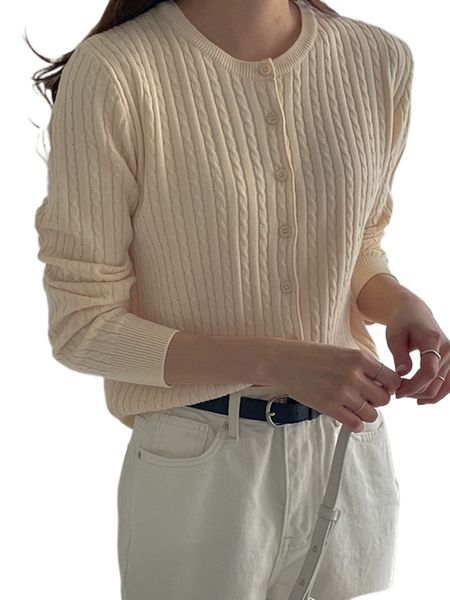 

dazy cable knit button front cardigan f4tv#, White;black