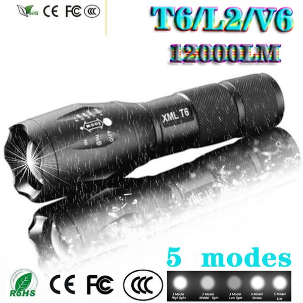 Neue Yunmai Z45 LED Taschenlampe Super Helle Wasserdichte Taschenlampe T6/L2/V6 Zoom 5 Modi Taktische Taschenlampe 18650 batterie Für Die Jagd