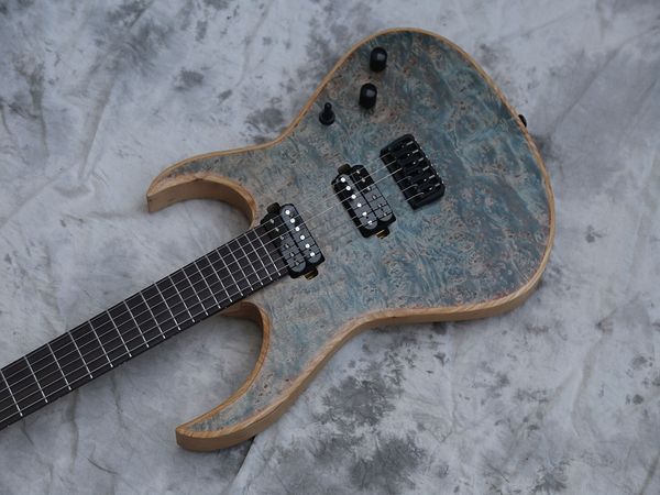 

baritone guitar ash body birdeye curly maple high output metal hard rock electric guitar professional set up low actio