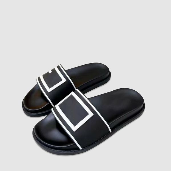 

2022 men flat sandals woody mules designer canvas slippers rubber slides white black pink khaki navy beige lace lettering fabric womens summ