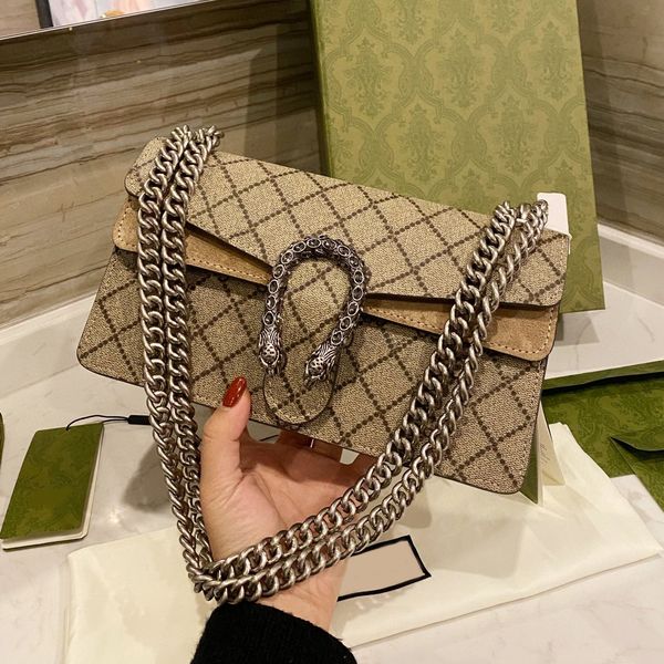 MODA KADIN lüks tasarımcı çanta gerçek deri Çanta haberci crossbody zincir tasarımcı omuz çantası Tote Cüzdan kutusu ile