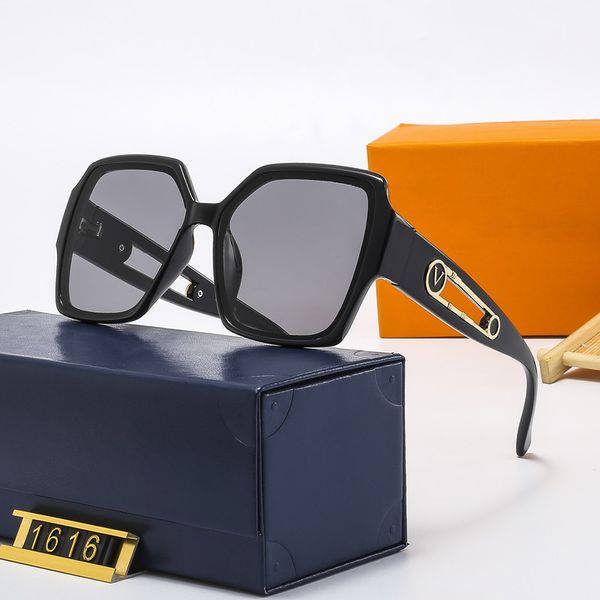 Designer-Sonnenbrille, Luxus-Sonnenbrille, stilvoll, modisch, hochwertig, polarisiert, für Herren und Damen, Sonnenbrille UV400, 6 Farben, mit Box L1616V