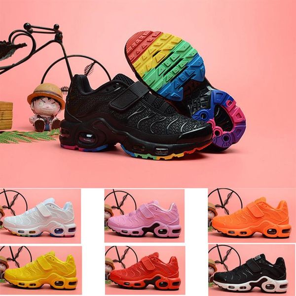 

2019 new tn plus ultra tuned air cushion trainer children running shoes boy girl youth kid sport sneaker size 28-35226o, Black