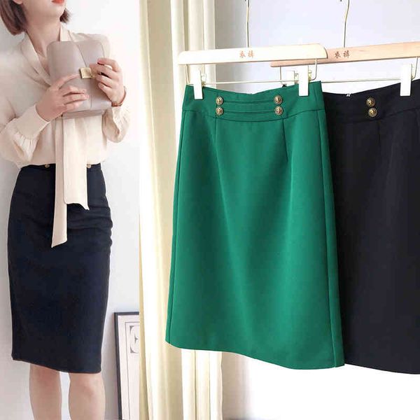 

skirts p155165 hanging silk sliding spring and summer a-shaped split half skirt 2-color women, Black