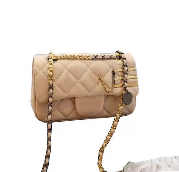 

sw2022ss two-tone aged silver gold turn lock bags classic mini flap vintage badge hairpin stud lucky charms luxury designer crossbody cosmti