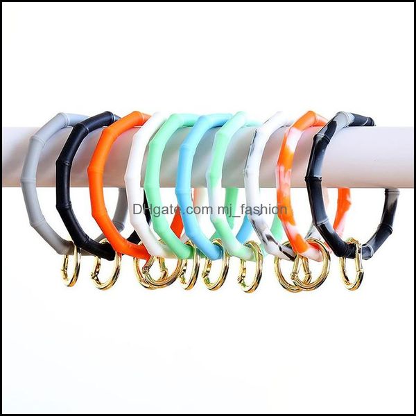 

key rings jewelry fashion bamboo sile o ring bracelets wristlet bangle bracelet keychain bangles keyrings for women girl q13fz dhiuc, Slivery;golden