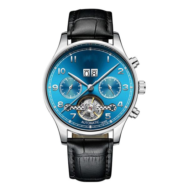 

skeleton watches mens flywheel stainless steel watch, Slivery;brown