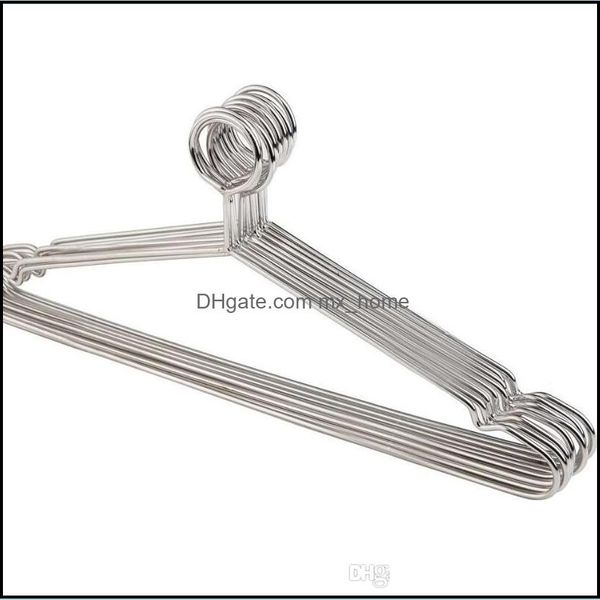 Edelstahl-Kleidung Kleiderbügel Anti-Diebstahl-Metallkleidung für El Gebrauchte Non-Slip-Kleiderschrank-Veranstalter LX5822 Drop-Lieferung 2021 Hangers Racks Hou