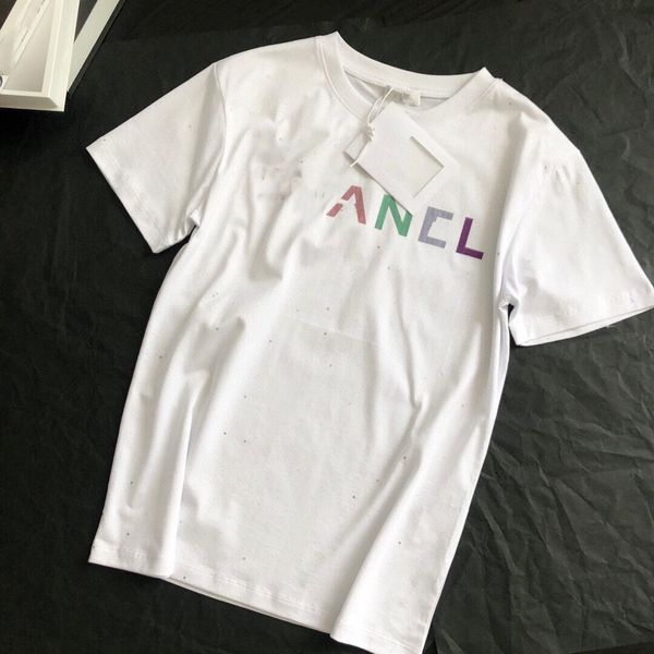 

2022 men designers t shirt for man women tshirt with letters print short sleeves summer shirts men loose tees asian size -xxl k1, White