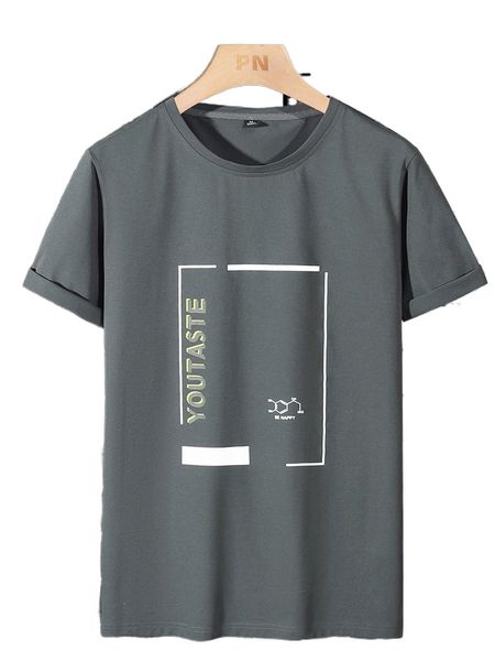 

men letter graphic tee e22r#, White;black