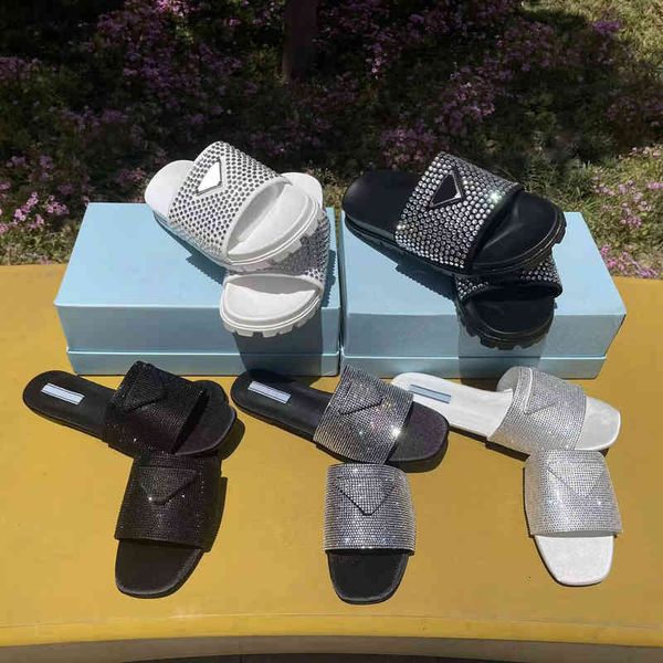 

sandals satin slides with crystals crystal ladies muller slipper flat sandal rubber sole slide casual fashion party ladie size 35-42, Black