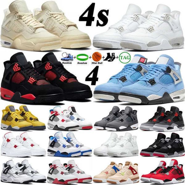 

2022 men women basketball shoes 4 4s red thunder sail black cat white oreo pure money infrared zen master metallic cool grey cactus jack
