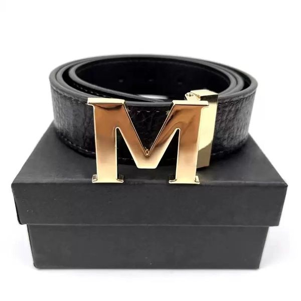 

fashion classic men designers belts womens mens casual letter smooth buckle belt width 3.4cm with box, Black;brown