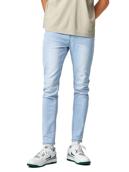 

men slant pocket jeans x45m#, Blue