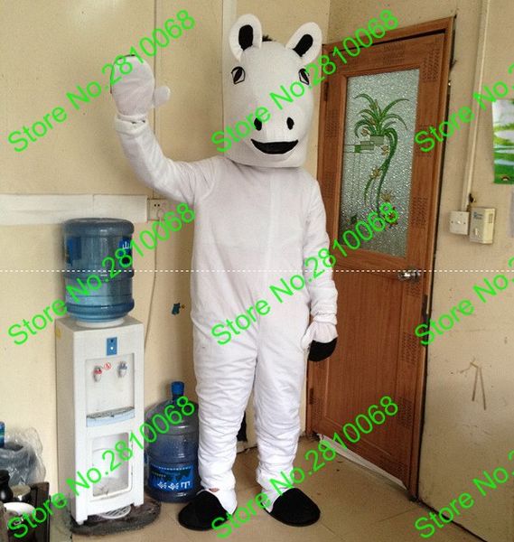 

mascot doll costume syflyno can be washed with water eva material white horse mascot costumes movie props show cartoon apparel 470, Red;yellow