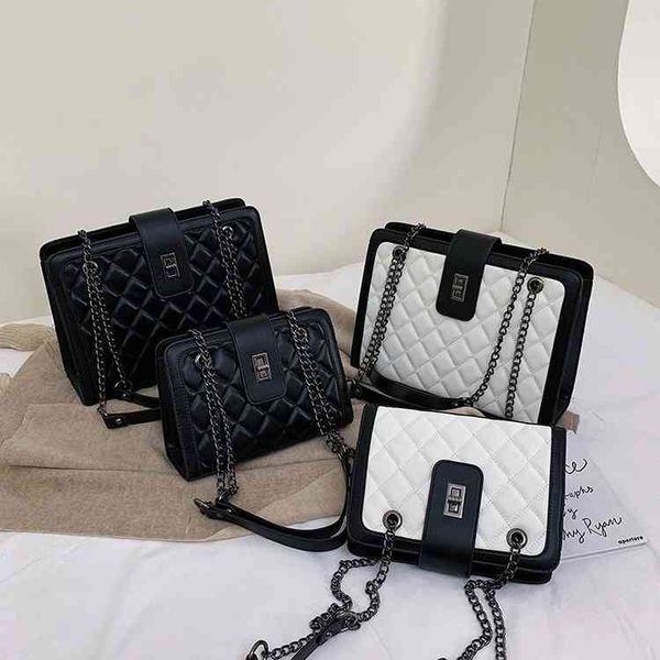 

small 2022 new contrast large capacity women's shoulder msenger bag 2022 brand luxury fashion design ladies handbags