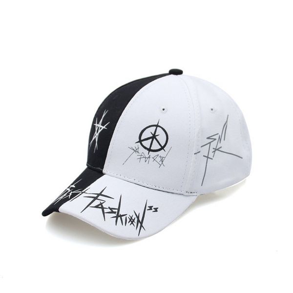 

cool baseball caps graffiti baseball cap for men women two tone snapback cap stylish patchwork baseball cap sun hat caps, Blue;gray