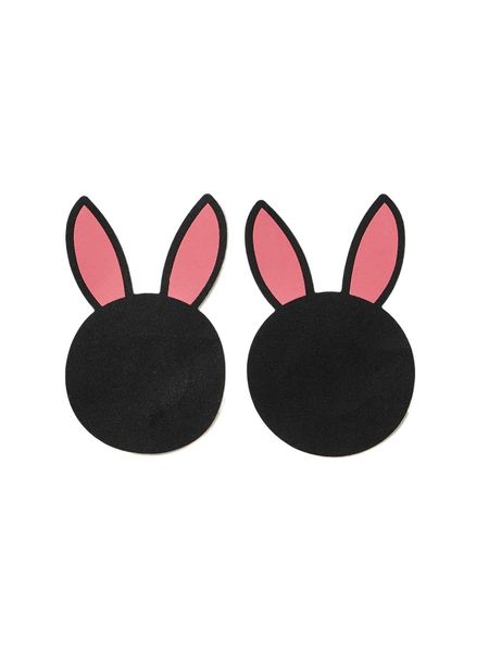 

1pair cartoon shaped nipple cover o8x4#, Black;red