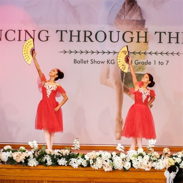 

long ballet dress tutu skirts belly costumes dance clothes for children performance 220808, Blue