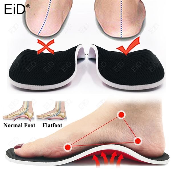 Eid Premium Ortic Gel High Arch Suportes Insolos Gel Pad 3D Suporte Feet Flat For Mull Men Ortopédico Dor Unisex 220713