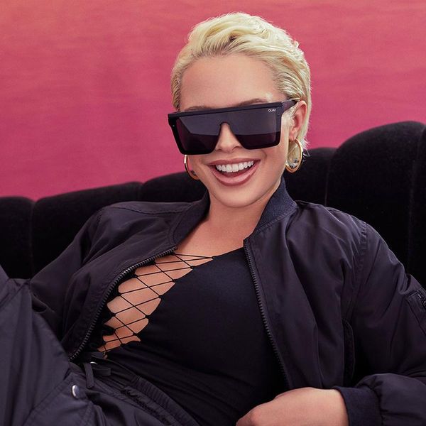 

sunglasses oversized women flat quay square sun glasses for female vintage mirror ladies shades uv400, White;black