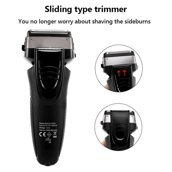 

usb rechargeable electric shaver stainless steel shaving machine for men 3d triple floating blade razor shaver barber electric p