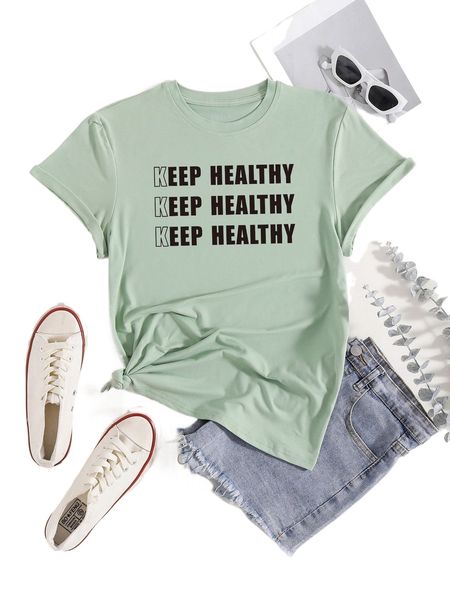 

slogan graphic crew neck tee c8oy#, White