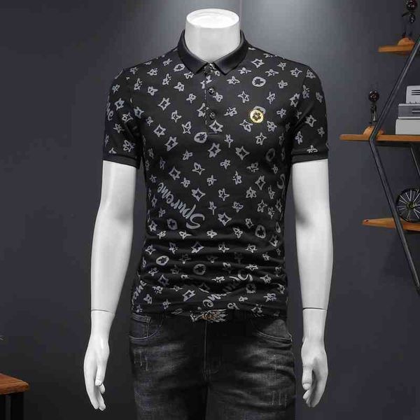 

new fashion 2022 summer new men's polo shirt large short sleeve t-shirt t-shirt short sleeve tee wholesale, White;black