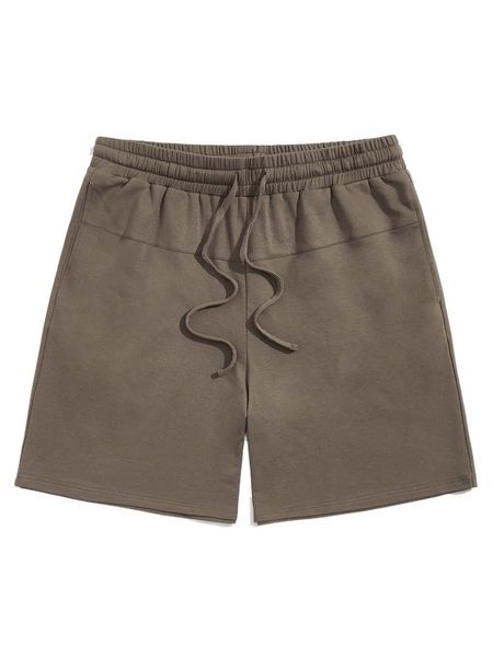 

men drawstring waist shorts p4s7#, White;black