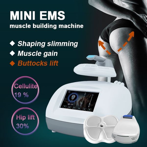 

multi-functional beauty equipment 1 handle hiemt ems tech for slimming sculpt whole body contouring fat removal burning weightloss build abd, Black;white