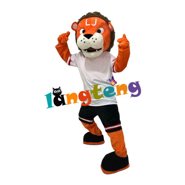 Mascot boneca traje 1138 laranja tigre mascote trajes personagem terno animal fantasia vestido de Natal desenho animado