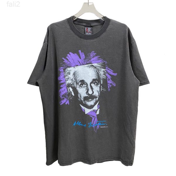 

men's t-shirts designer 2022 spring / summer vintage character print short sleeve t-shirt high street fashion brand loose men and women, White;black